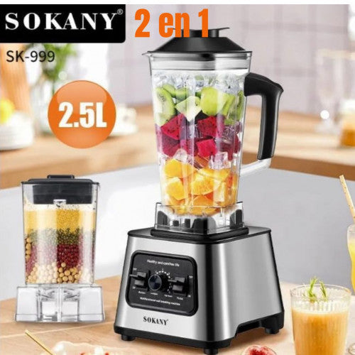 LICUADORA SOKANY SK-999 (2 en 1 – 2.5L con Molino)