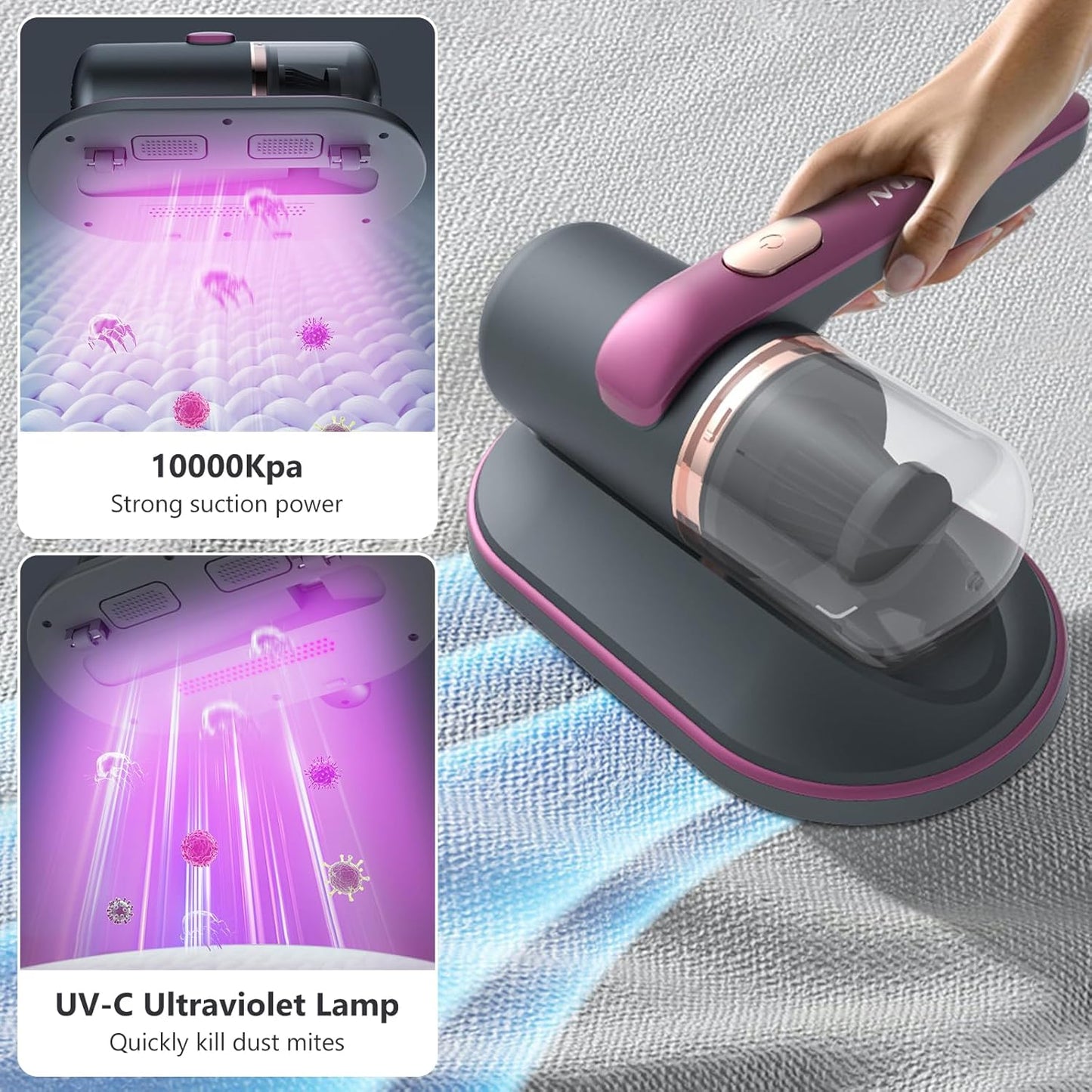 Aspiradora de Mano Inalámbrica para Colchones y Muebles