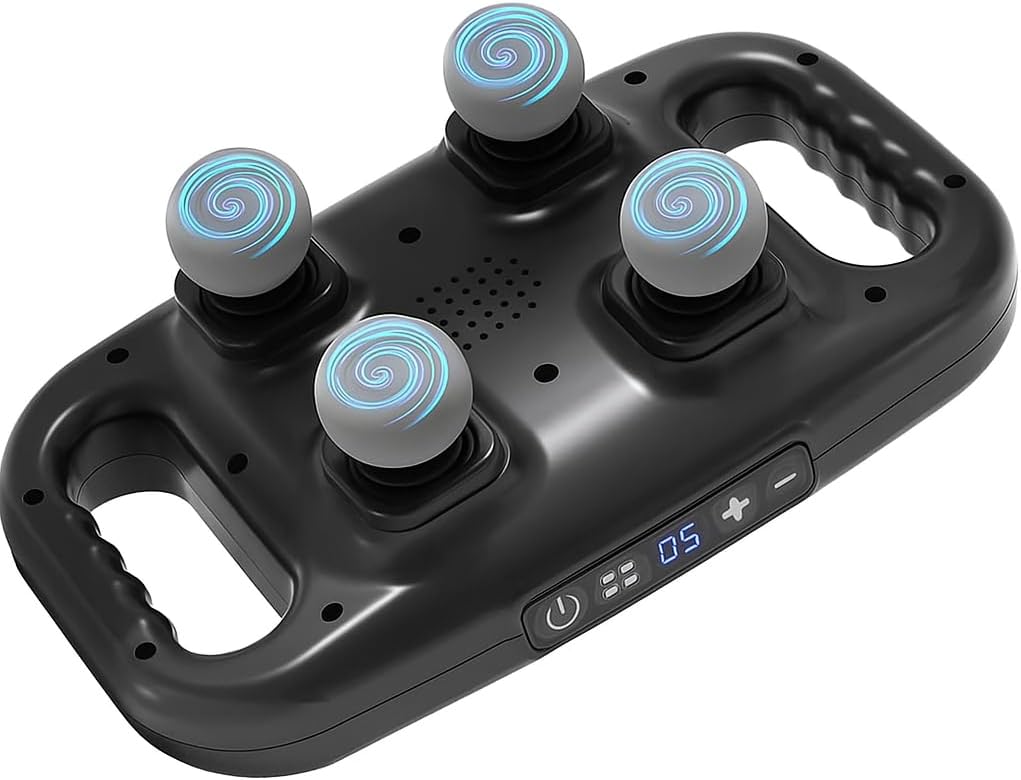 RelaxPro 4D – Masajeador Eléctrico Profesional de 4 Cabezas ✅